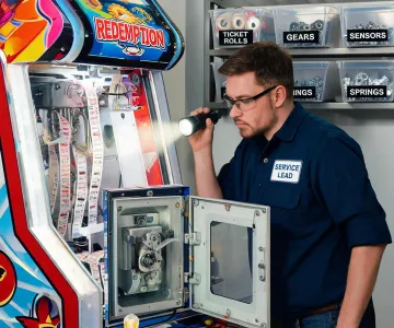 Redemption machine service lead