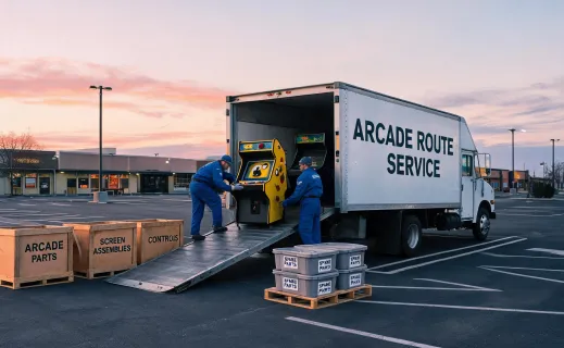 Route operator arcade cabinet swap